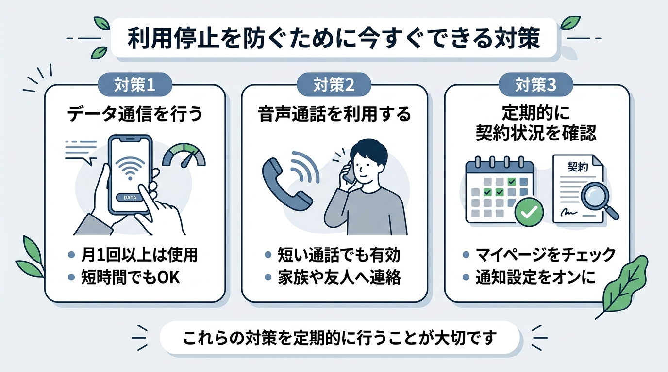 利用停止を防ぐために今すぐできる対策