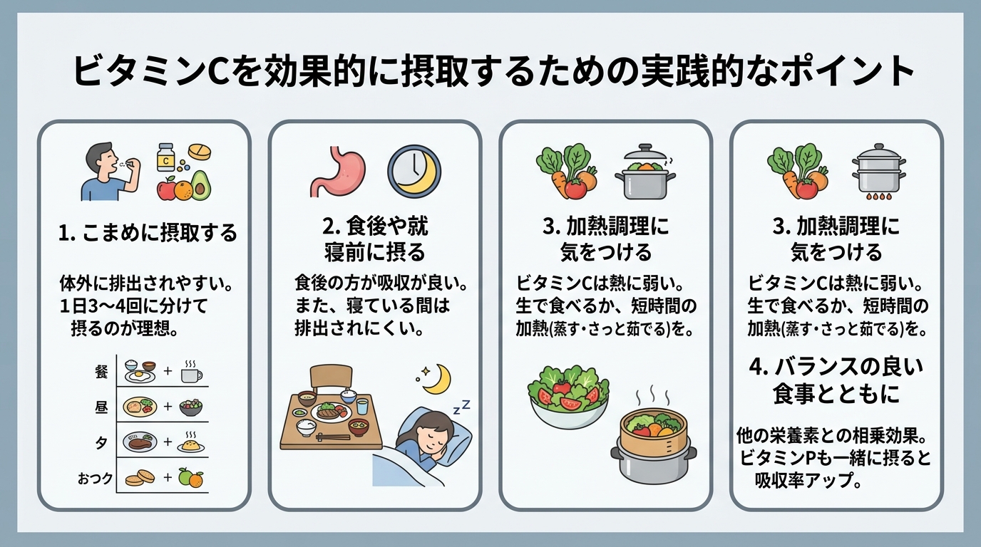 ビタミンCを効果的に摂取するための実践的なポイント