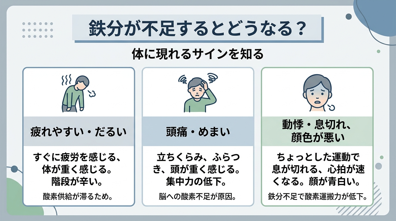 鉄分が不足するとどうなる?|体に現れるサインを知る