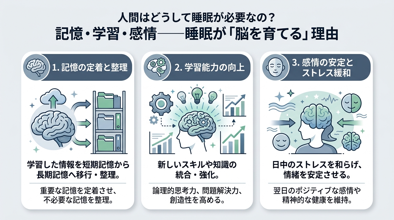 記憶・学習・感情——睡眠が「脳を育てる」理由