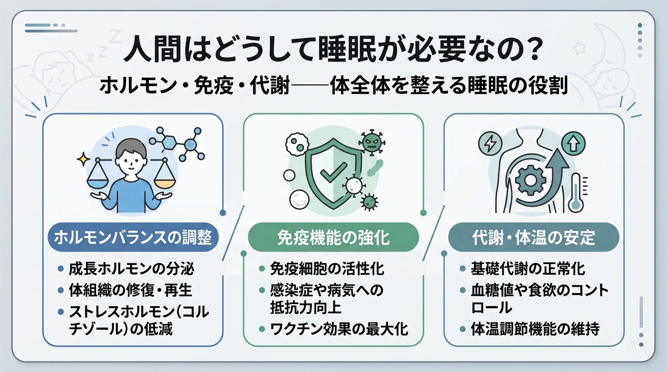 ホルモン・免疫・代謝——体全体を整える睡眠の役割