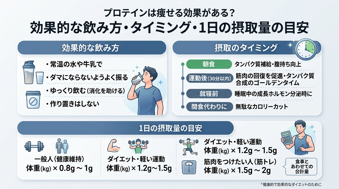 効果的な飲み方・タイミング・1日の摂取量の目安
