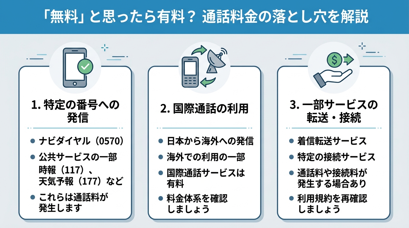 通話料金の落とし穴:「無料」と思ったら有料だった問題