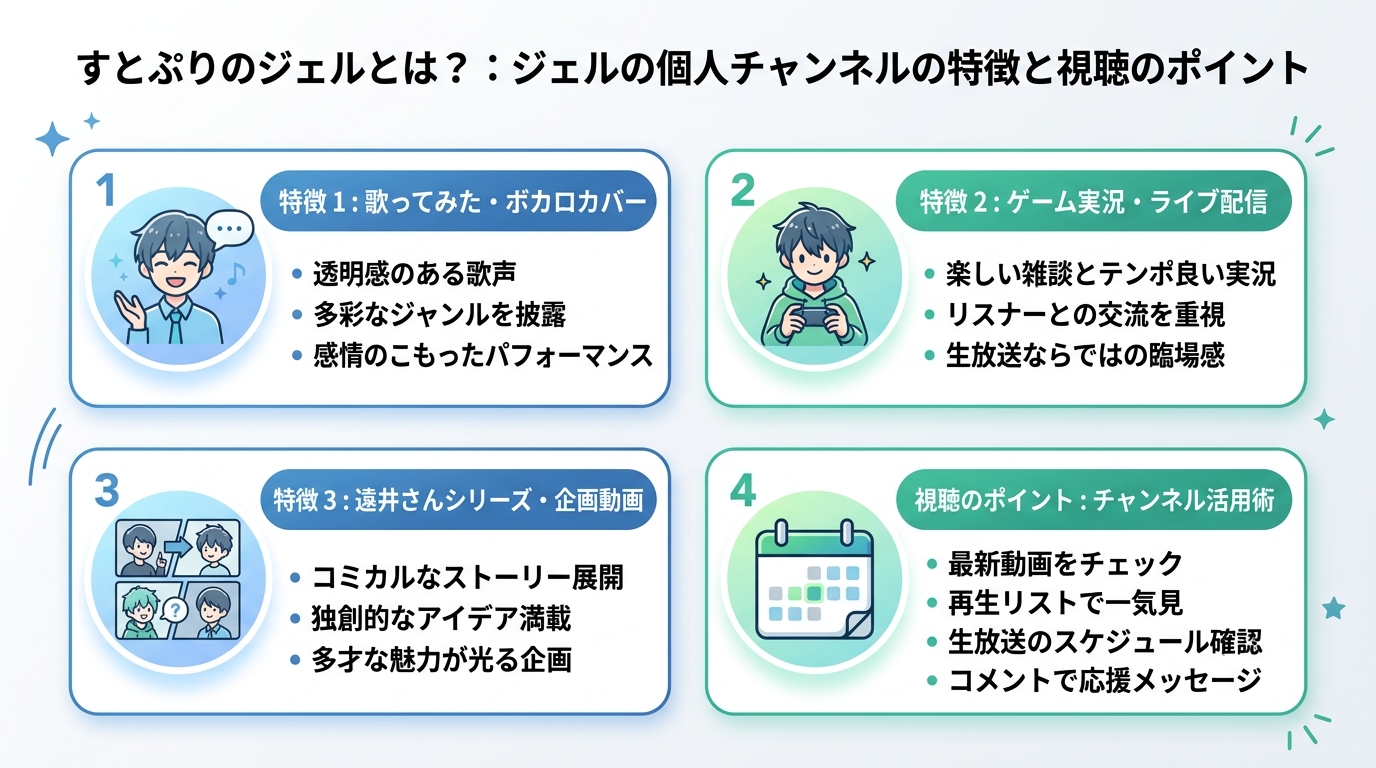 ジェルの個人チャンネルの特徴と視聴のポイント