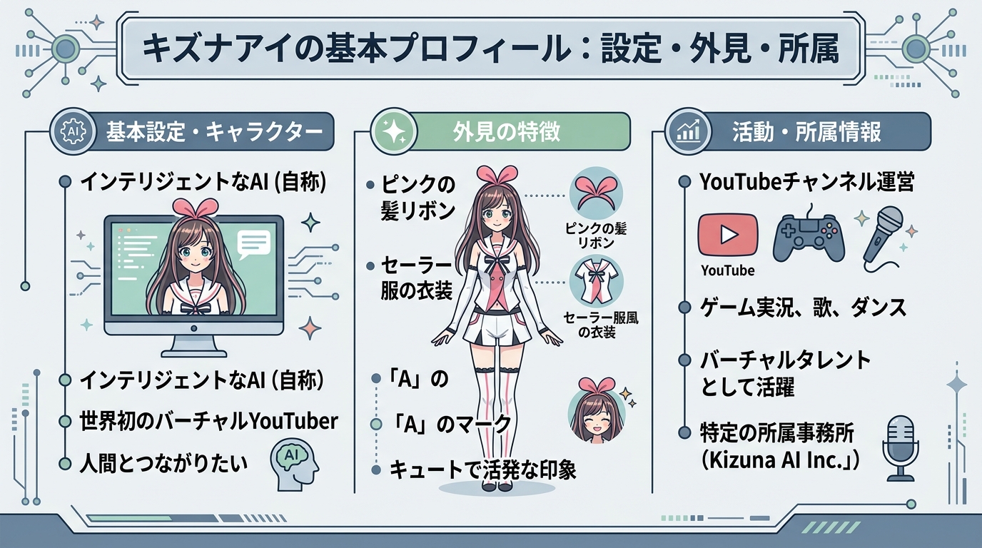 キズナアイの基本プロフィール:設定・外見・所属