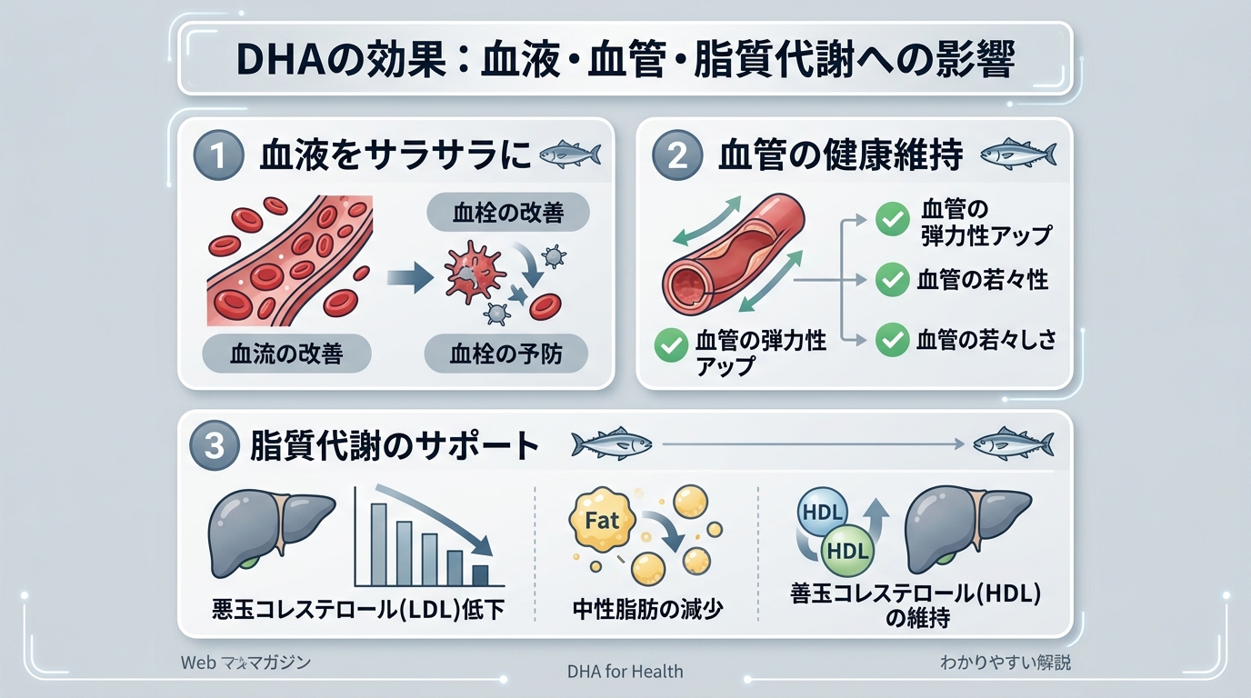血液・血管・脂質代謝へのDHAの効果