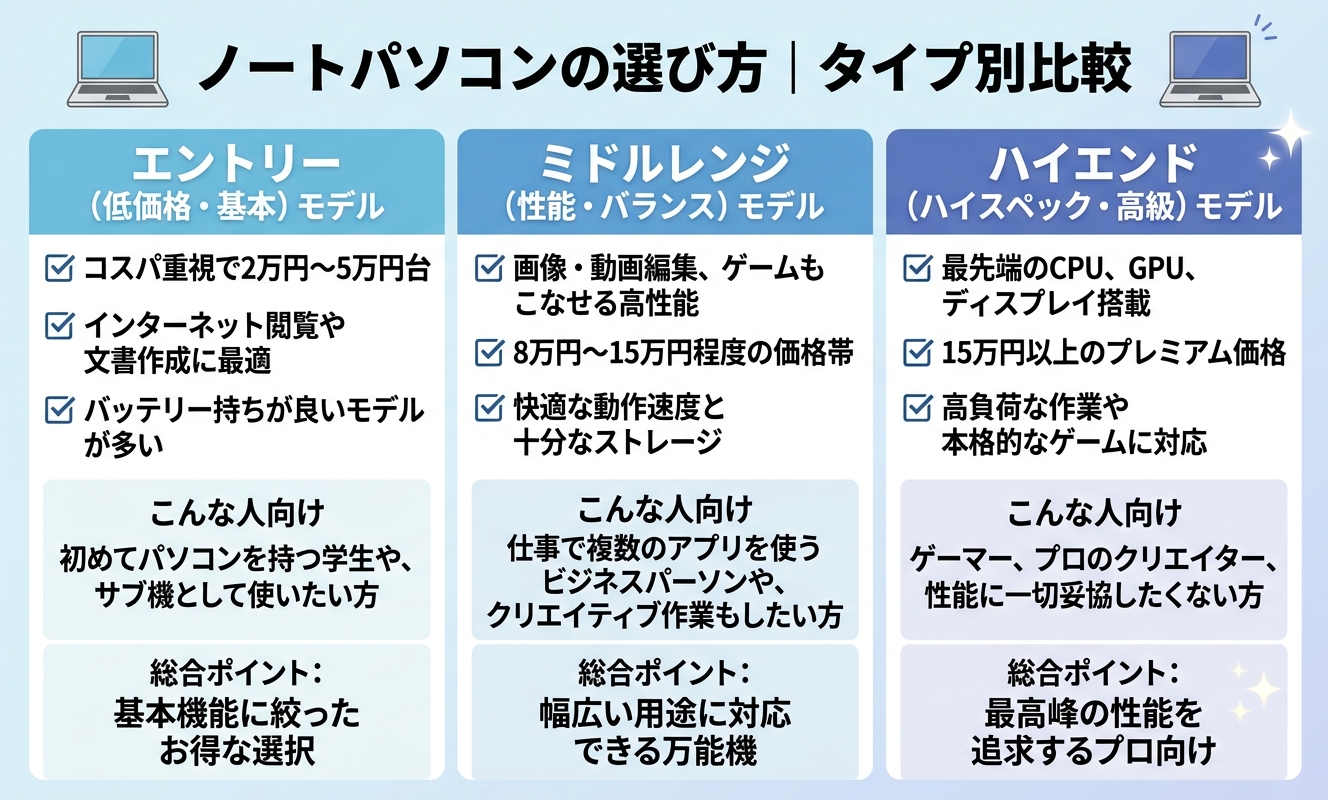 タイプ別比較・選び方ガイド