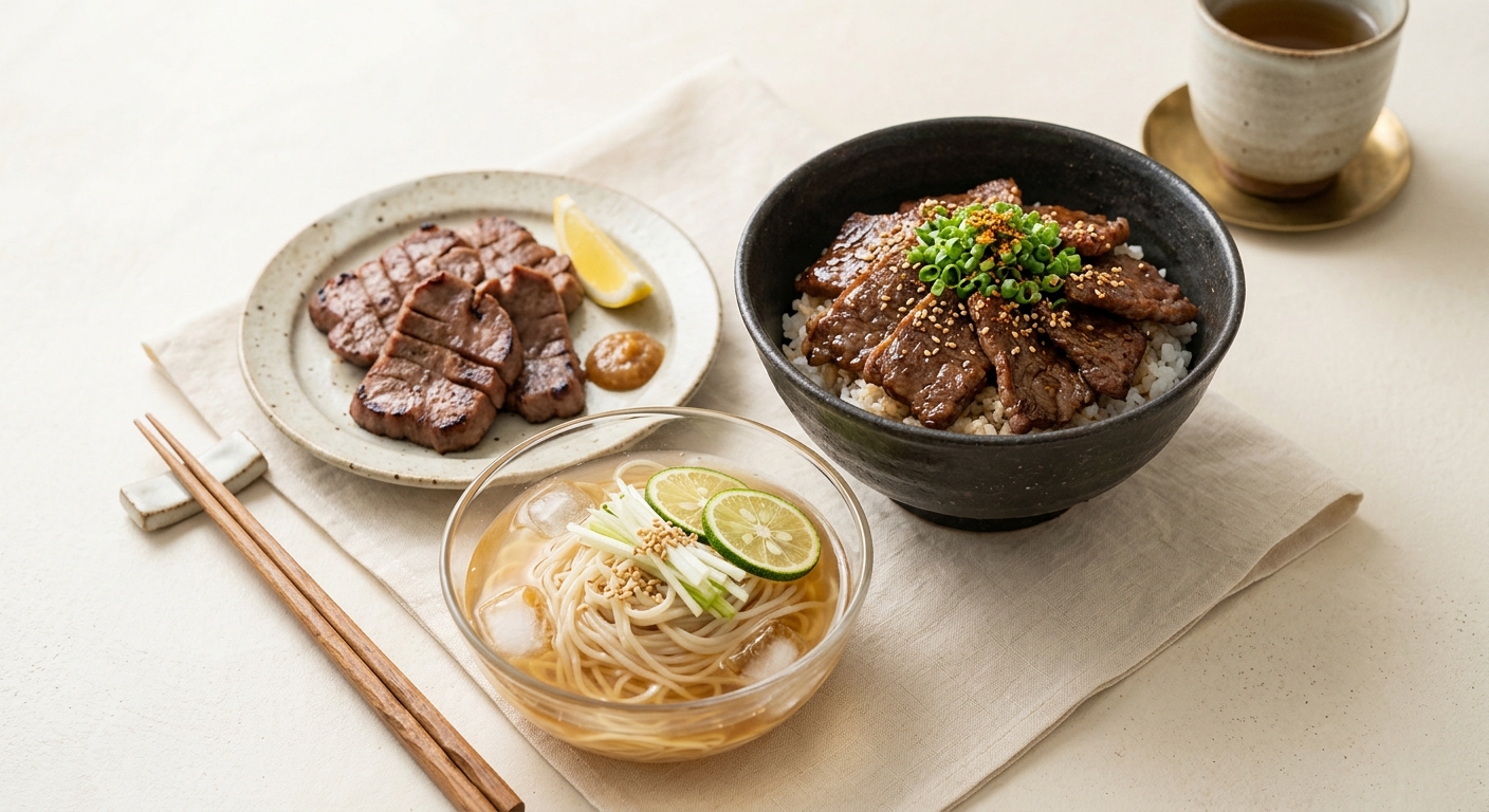 焼きたてのかるび牛タンフェア2026！贅沢ねぎ塩牛タン丼＆すだち冷麺